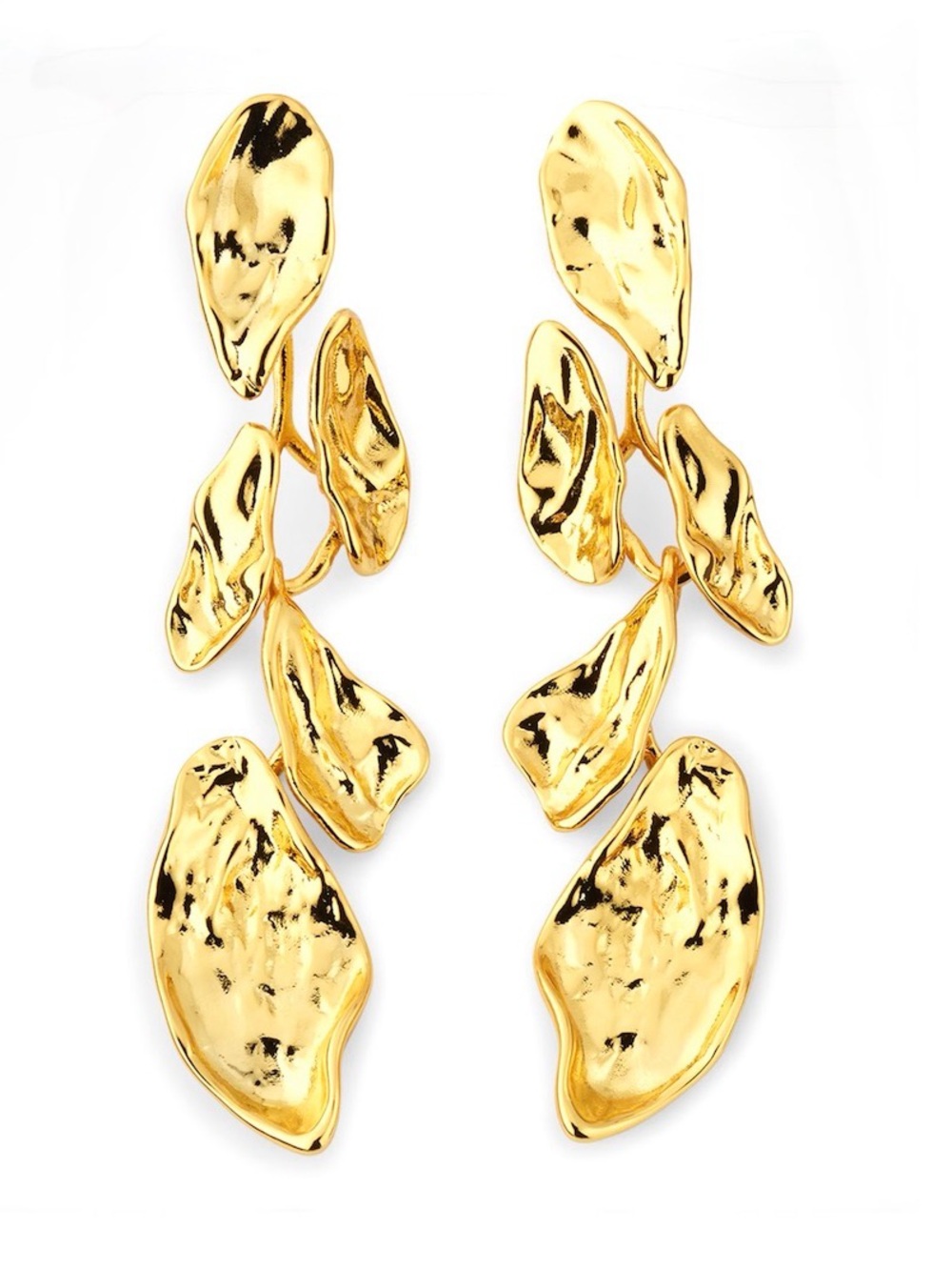 NEW Alexis Bittar Mosaic Molten Gold Post Earrings SB01